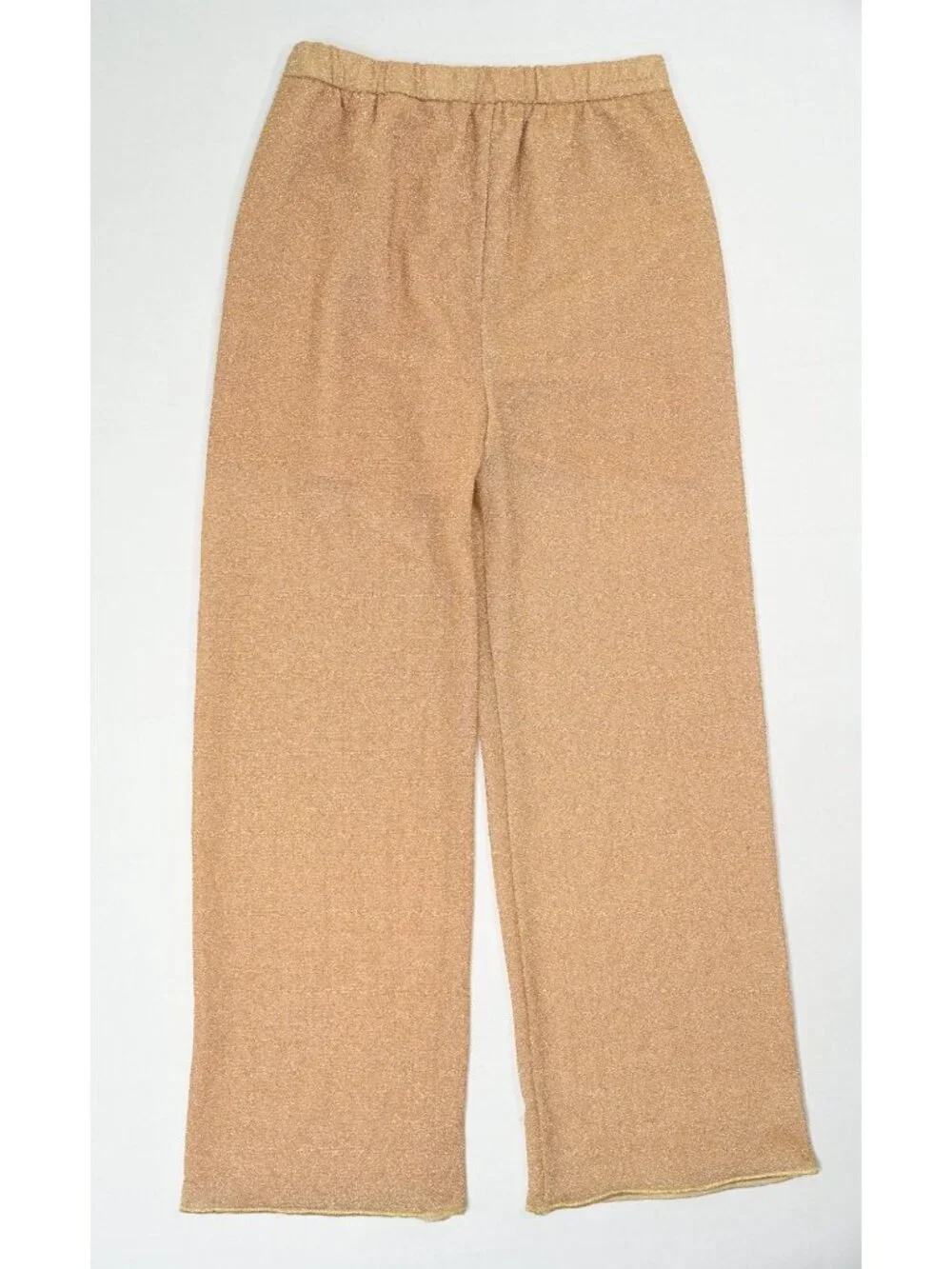 Oseree Gold Metallic Straight Leg Pants
